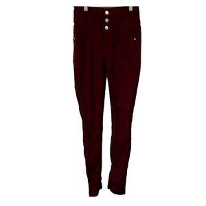 Refuge High Rise Burgundy Skinny Jeans